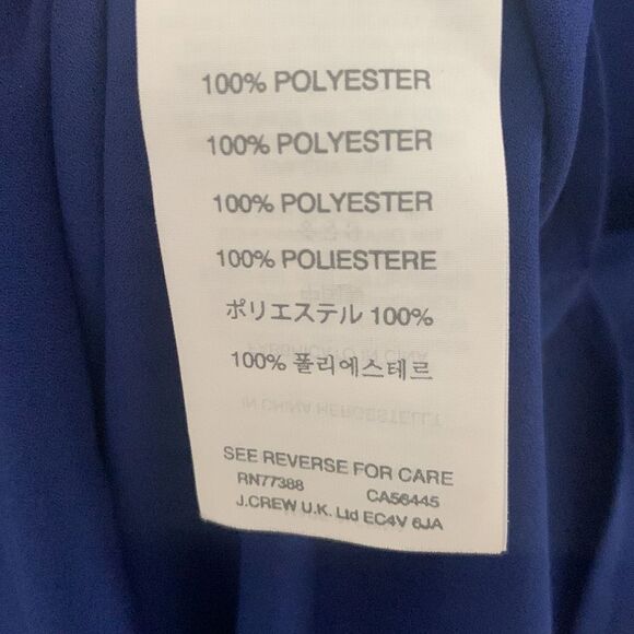 J. CREW Indigo Blue Tassel Oversized Trim Top - Size 0 - Runs Big- Fits XS, S, M - Picture 7 of 8